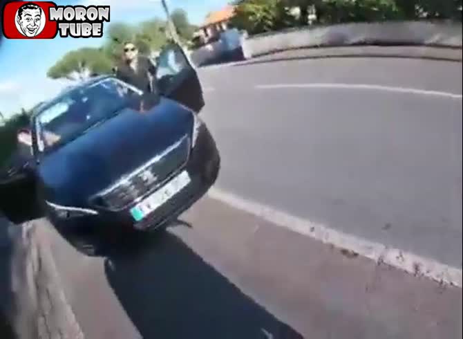 Video :During a road rage, Karen is struck by her own automobile